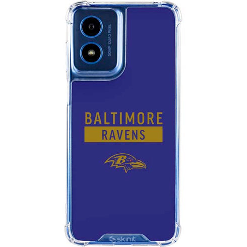 NFL Baltimore Ravens Purple Performance Series Moto G 5G (2024) Clear Case