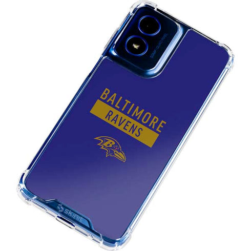 NFL Baltimore Ravens Purple Performance Series Moto G 5G (2024) Clear Case