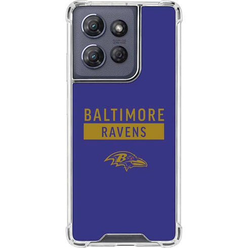 NFL Baltimore Ravens Purple Performance Series Moto G Play 5G (2025) Clear Case