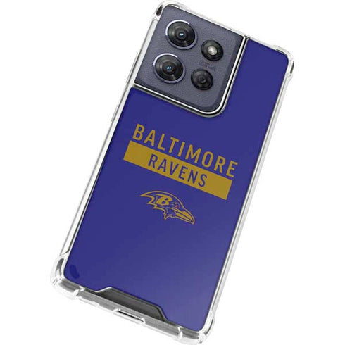 NFL Baltimore Ravens Purple Performance Series Moto G Play 5G (2025) Clear Case