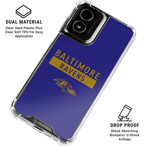 NFL Baltimore Ravens Purple Performance Series Moto G Power 5G (2024) Clear Case