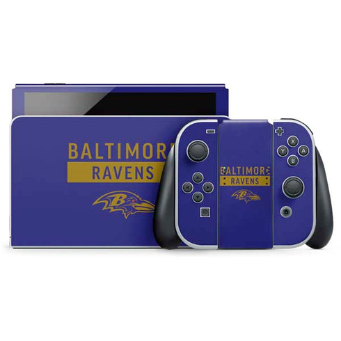 NFL Baltimore Ravens Purple Performance Series Nintendo Skins