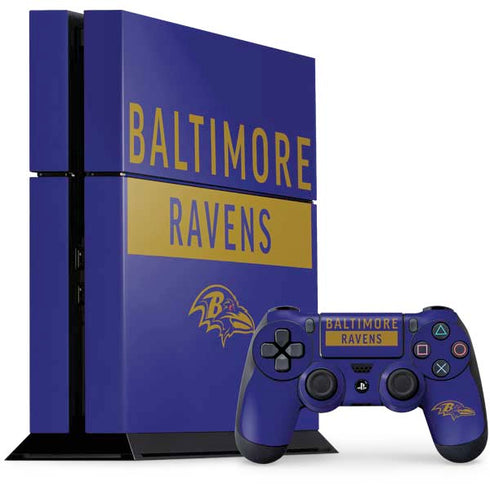 NFL Baltimore Ravens Purple Performance Series PS4 Console and Controller Bundle Skin