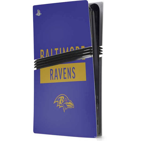 NFL Baltimore Ravens Purple Performance Series PS5 Pro Console Skin