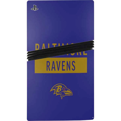 NFL Baltimore Ravens Purple Performance Series PS5 Pro Console Skin