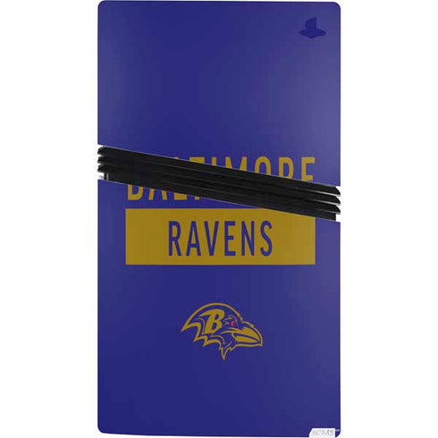 NFL Baltimore Ravens Purple Performance Series PS5 Pro Console Skin