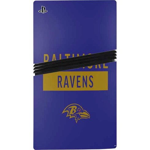 NFL Baltimore Ravens Purple Performance Series PS5 Pro Disk Console Skin