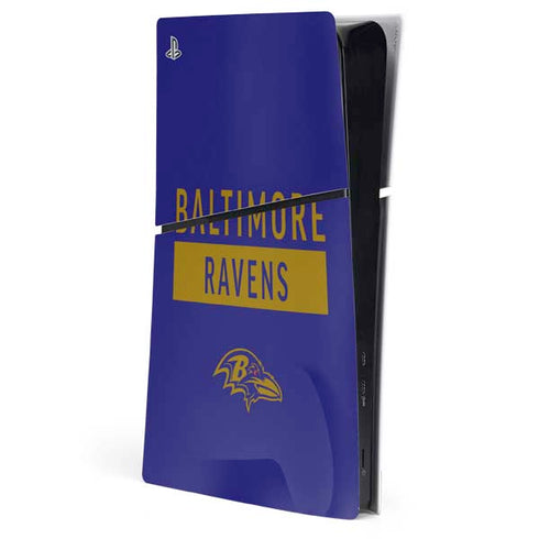 NFL Baltimore Ravens Purple Performance Series PS5 Slim Digital Edition Console Skin