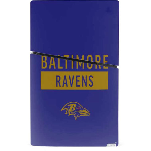 NFL Baltimore Ravens Purple Performance Series PS5 Slim Digital Edition Console Skin