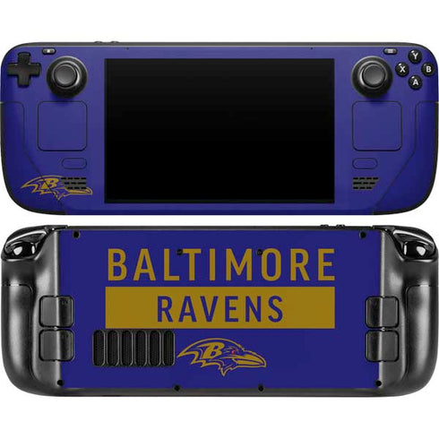 NFL Baltimore Ravens Purple Performance Series Steam Deck Handheld Gaming Computer OLED Skin