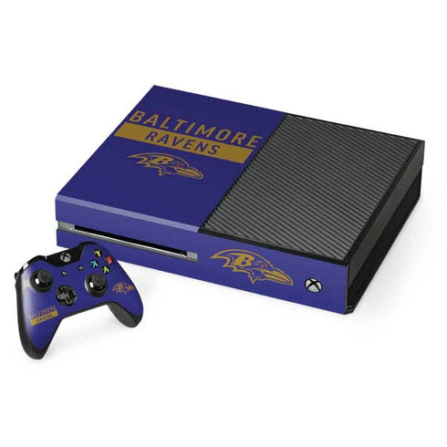 NFL Baltimore Ravens Purple Performance Series Xbox One Console and Controller Bundle Skin