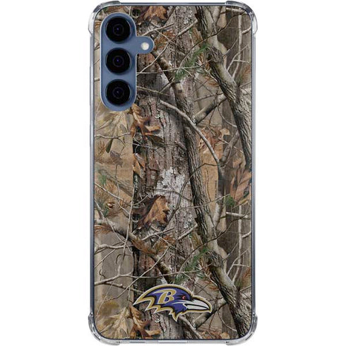 NFL Baltimore Ravens Realtree AP Camo Galaxy A55 5G Clear Case