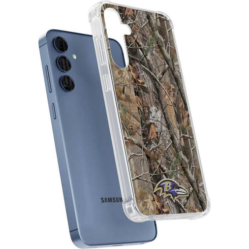 NFL Baltimore Ravens Realtree AP Camo Galaxy A55 5G Clear Case