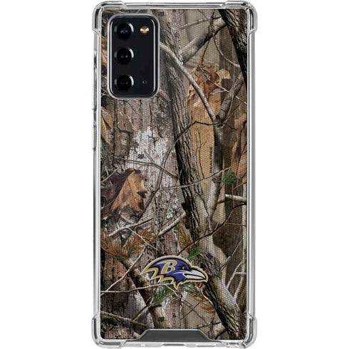 NFL Baltimore Ravens Realtree AP Camo Galaxy Note20 5G Clear Case