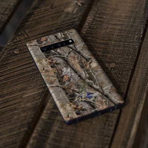 NFL Baltimore Ravens Realtree AP Camo Galaxy S10 Plus Skin