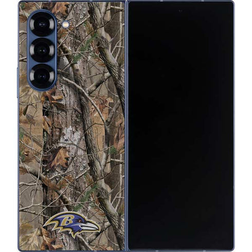 NFL Baltimore Ravens Realtree AP Camo Galaxy Z Fold6 Skin