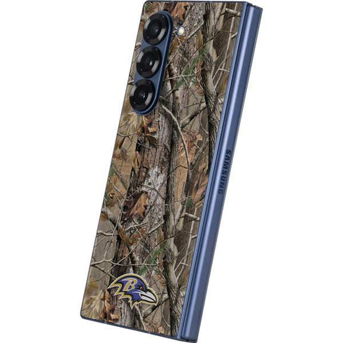 NFL Baltimore Ravens Realtree AP Camo Galaxy Z Fold6 Skin