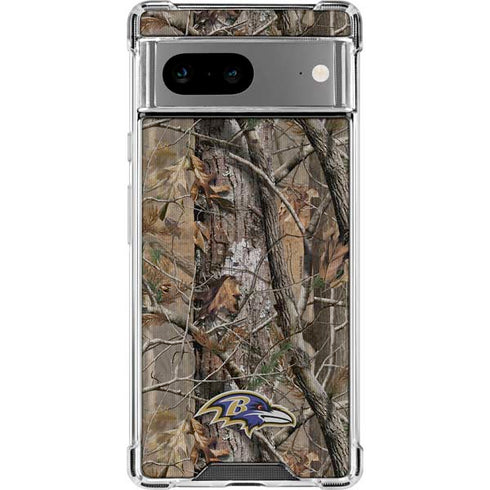 NFL Baltimore Ravens Realtree AP Camo Google Pixel 8a Clear Case