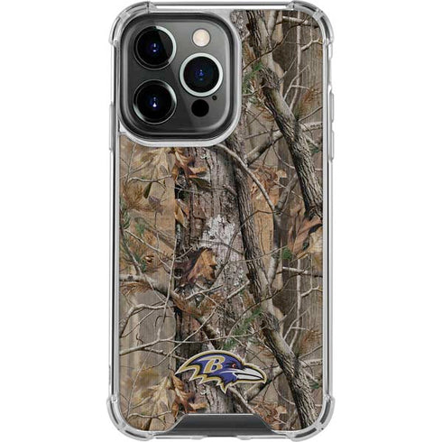 NFL Baltimore Ravens Realtree AP Camo iPhone 16 Pro Max Clear Case