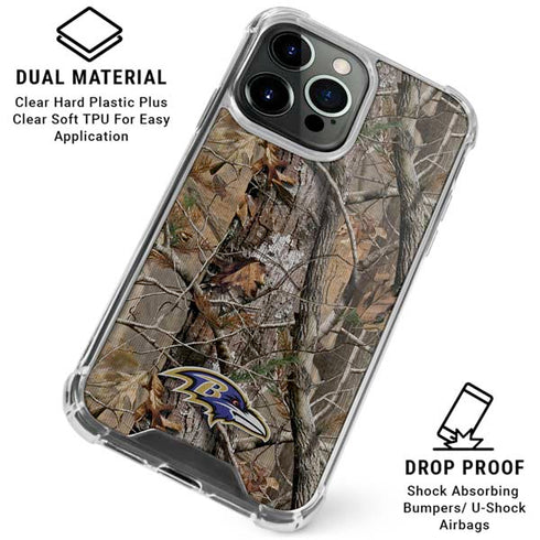 NFL Baltimore Ravens Realtree AP Camo iPhone 16 Pro Max Clear Case