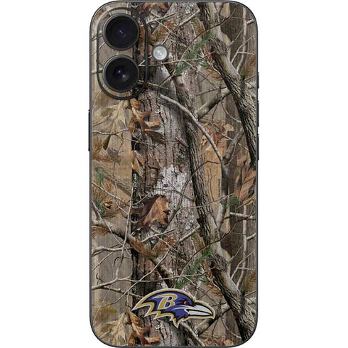 NFL Baltimore Ravens Realtree AP Camo iPhone 16 Skin