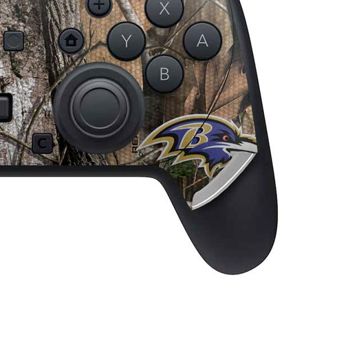 NFL Baltimore Ravens Realtree AP Camo Nintendo Switch 2 (2025) Pro Controller Skin