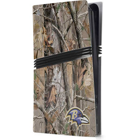 NFL Baltimore Ravens Realtree AP Camo PS5 Pro Console Skin