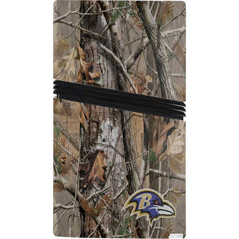 NFL Baltimore Ravens Realtree AP Camo PS5 Pro Console Skin