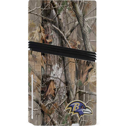 NFL Baltimore Ravens Realtree AP Camo PS5 Pro Disk Console Skin