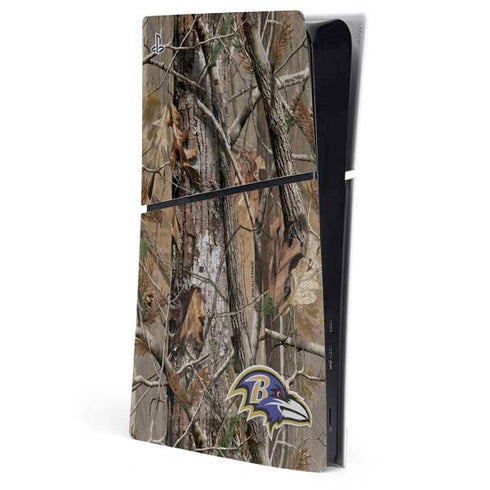 NFL Baltimore Ravens Realtree AP Camo PS5 Slim Digital Edition Console Skin