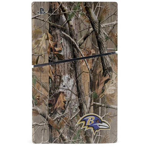 NFL Baltimore Ravens Realtree AP Camo PS5 Slim Digital Edition Console Skin
