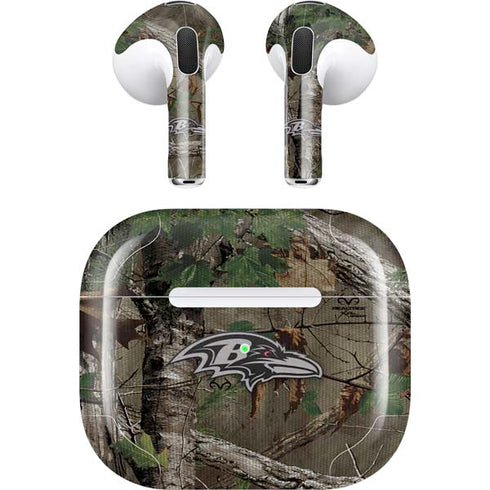 NFL Baltimore Ravens Realtree Xtra Green Camo Apple AirPods (3rd Gen 2021) Skin