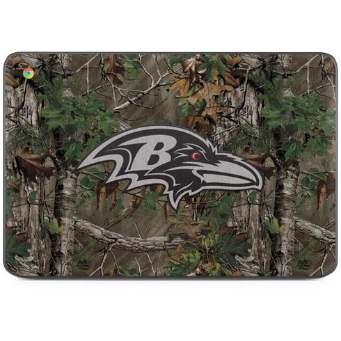 NFL Baltimore Ravens Realtree Xtra Green Camo HP Chromebook Skin