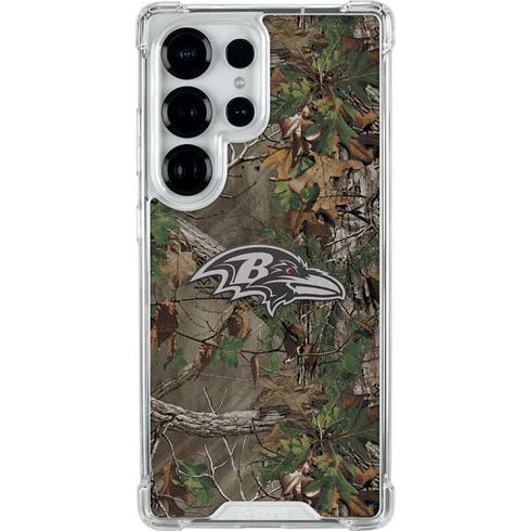 NFL Baltimore Ravens Realtree Xtra Green Camo Galaxy S25 Ultra Clear Case
