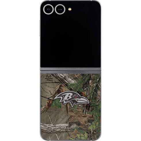 NFL Baltimore Ravens Realtree Xtra Green Camo Galaxy Z Flip6 Skin