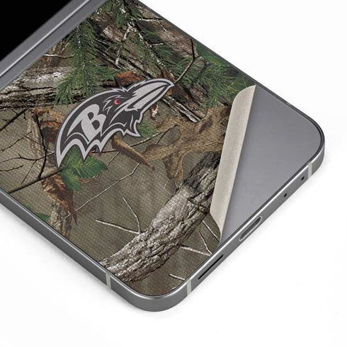 NFL Baltimore Ravens Realtree Xtra Green Camo Galaxy Z Flip6 Skin