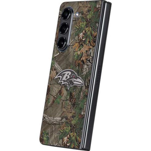 NFL Baltimore Ravens Realtree Xtra Green Camo Galaxy Z Fold5 5G Skin