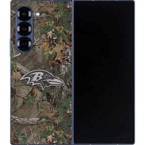 NFL Baltimore Ravens Realtree Xtra Green Camo Galaxy Z Fold6 Skin