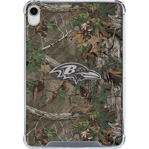 NFL Baltimore Ravens Realtree Xtra Green Camo iPad 11th Gen (2025) Clear Case