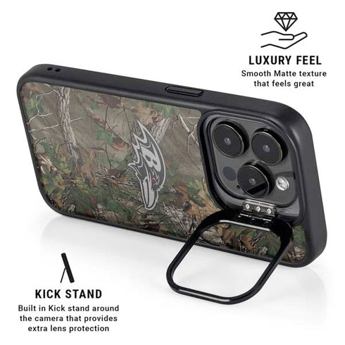 NFL Baltimore Ravens Realtree Xtra Green Camo iPhone 14 Pro Kickstand Case