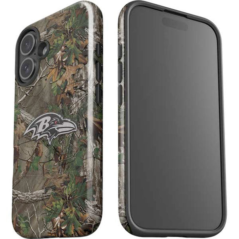 NFL Baltimore Ravens Realtree Xtra Green Camo iPhone 16 Impact Case
