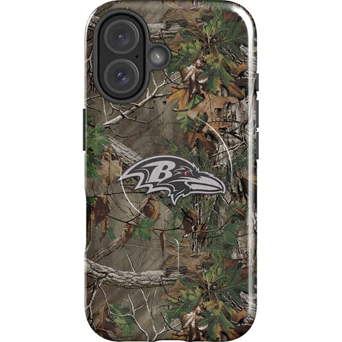 NFL Baltimore Ravens Realtree Xtra Green Camo iPhone 16 Magsafe Impact Case
