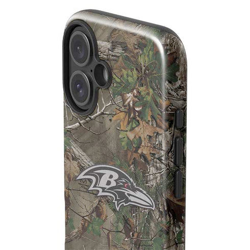 NFL Baltimore Ravens Realtree Xtra Green Camo iPhone 16 Plus Impact Case