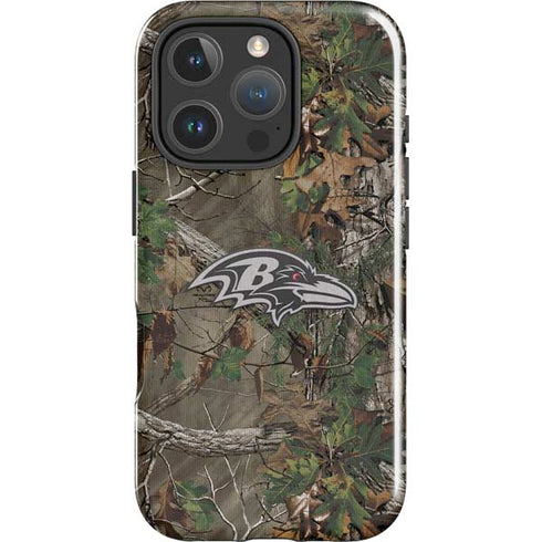 NFL Baltimore Ravens Realtree Xtra Green Camo iPhone 16 Pro Impact Case