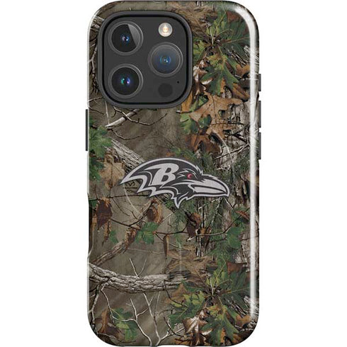 NFL Baltimore Ravens Realtree Xtra Green Camo iPhone 16 Pro Max Magsafe Impact Case