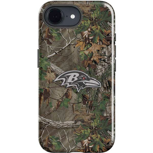 NFL Baltimore Ravens Realtree Xtra Green Camo iPhone 16e Impact Case