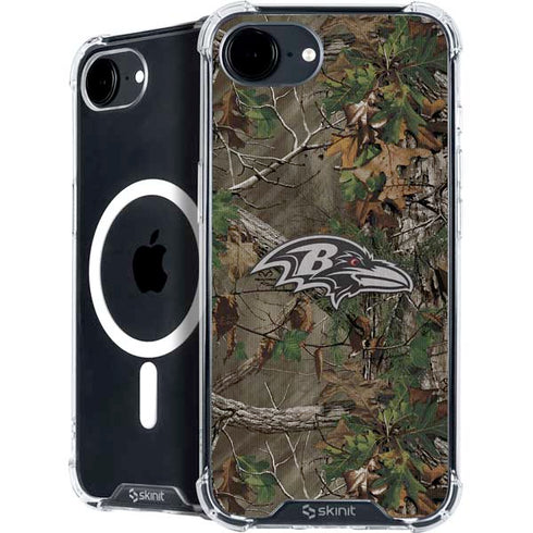 NFL Baltimore Ravens Realtree Xtra Green Camo iPhone 16e MagSafe Case