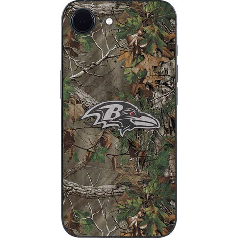 NFL Baltimore Ravens Realtree Xtra Green Camo iPhone 16e Skin
