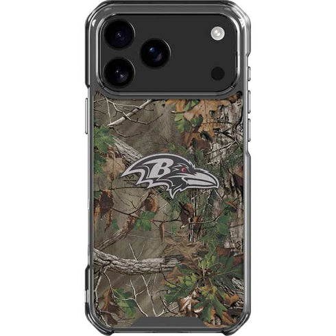 NFL Baltimore Ravens Realtree Xtra Green Camo iPhone 18 Pro Max Clear Case