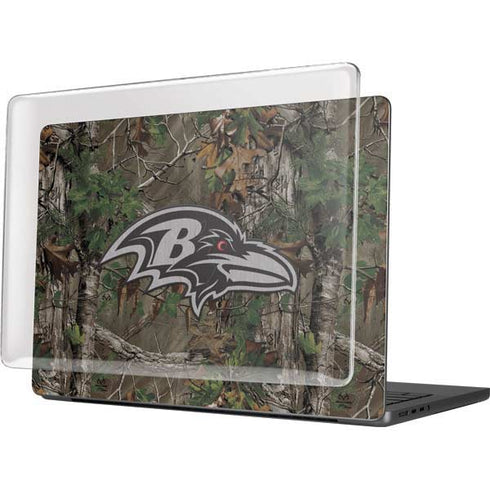 NFL Baltimore Ravens Realtree Xtra Green Camo MacBook Pro 14in (2021-24) Case plus Skin